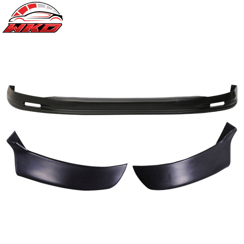 Fits 96-98 Civic Mugen PP Front Bumper Lip + 2PC Rear Bumper Lip Valance Spats