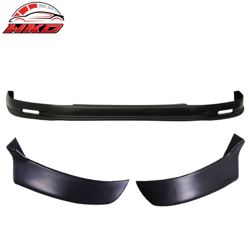 Fits 99-00 Civic Mugen PP Front Bumper Lip + 2PC Rear Bumper Lip Valance Spats