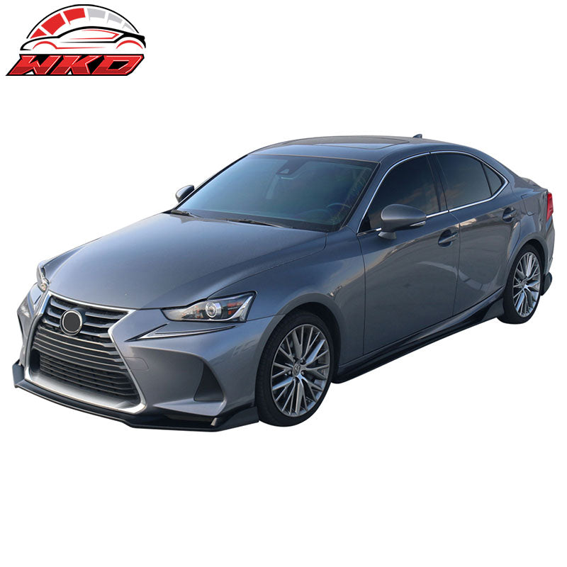 Fits 14-20 Lexus IS250 IS300 IS350 Type A Side Skirts Rockel Panel Matte Black