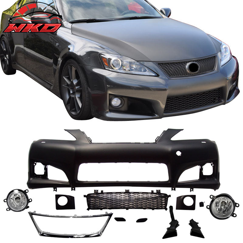 Fits 09-10 Lexus IS250 350 ISF Front Bumper Conversion No PDC +Fog Light