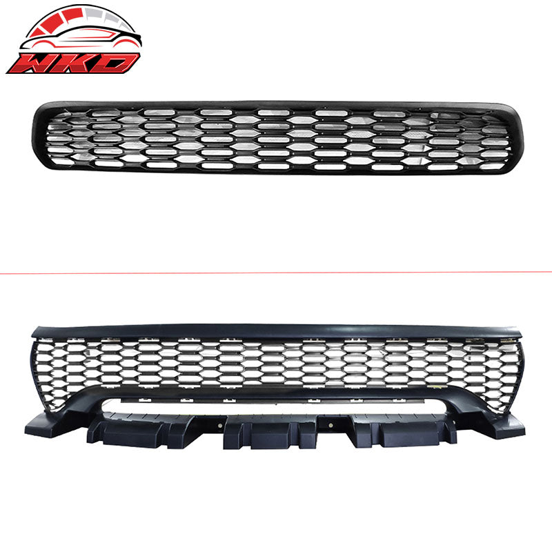 Fits 15-23 Dodge Charger Widebody Whole Bumper Side Matte Black Diffuser Kits