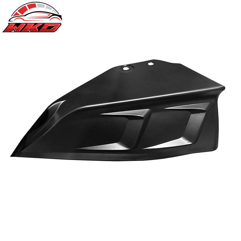 Fits 20-25 Tesla Model Y IKON Matte Black Rear LED Diffuser Lip W/ Corner Aprons
