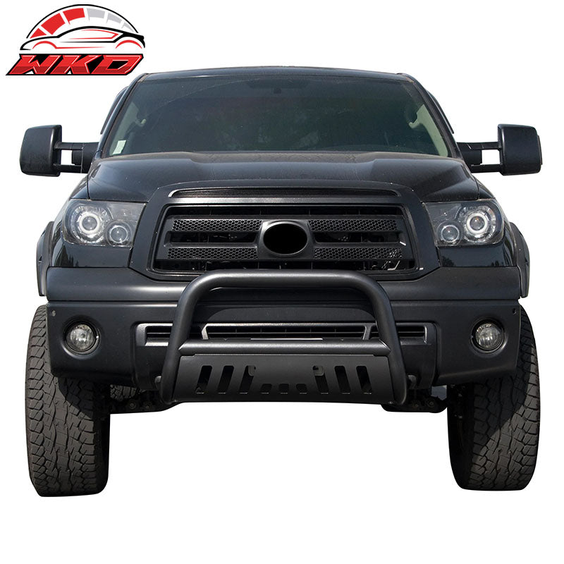 Fits 07-16 Toyota Tundra Sequoia Bull Bar Front Bumper Grille Grill - Black