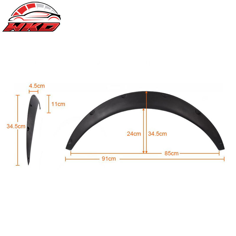 Ikon V2 Universal 70mm Wide PU Fender Flares 4PC Set