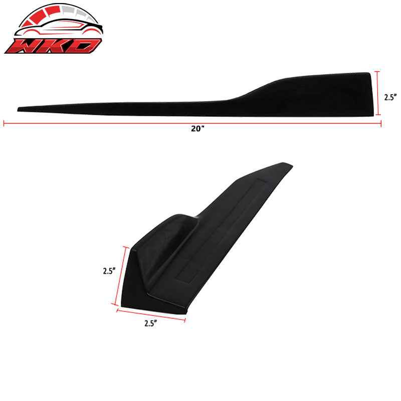 Universal V4 Side Skirts Extension Winglet Wind Blades Rocker Splitter 2PC - PU