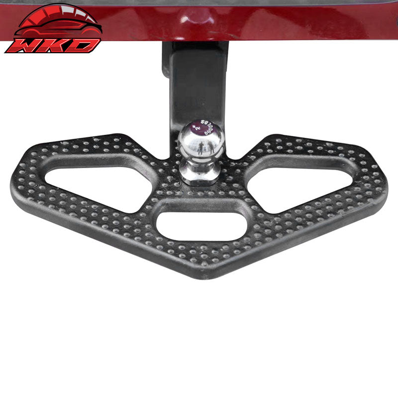 Universal V3 Style Rear Black Tow Hook Hitch Step w/ Drawbar Bolts Steel