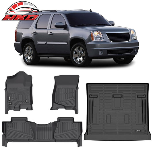 Wholesale 07：C14 Chevy Tahoe GMC Yukon 3D All Weather Floor Mats TPE Carpet +Trunk Mat - Wikond Auto