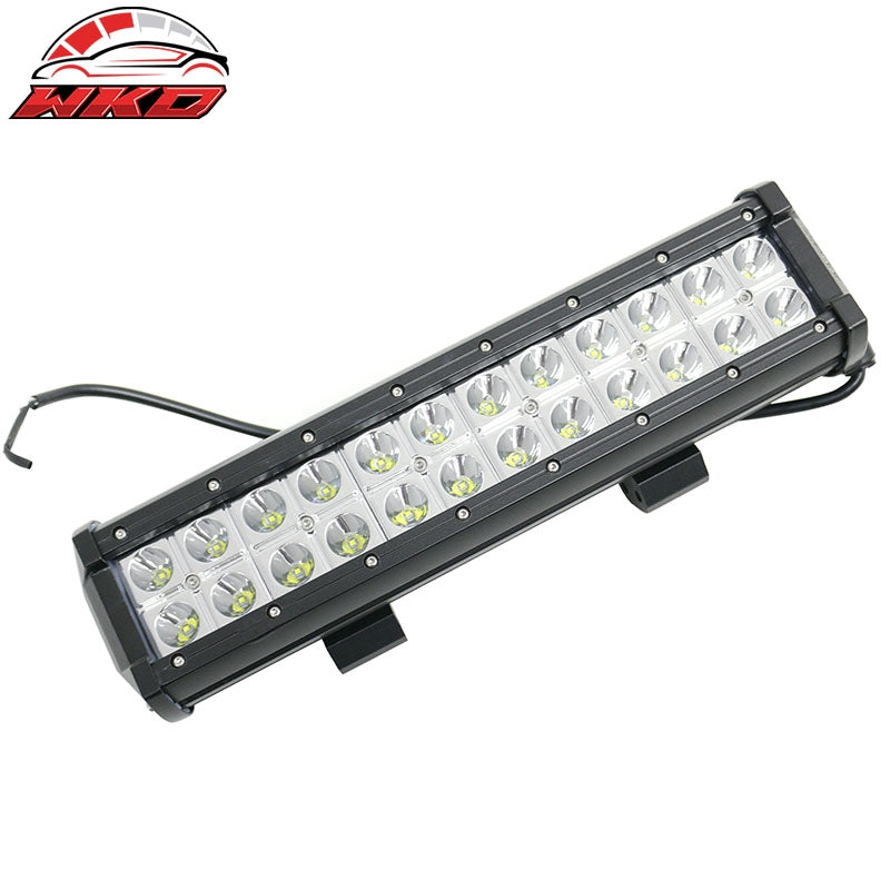 13" 72W 24 LED 2 Row LED Work Light Bar Spot Flood Combo Truck SUV ATV Off Road