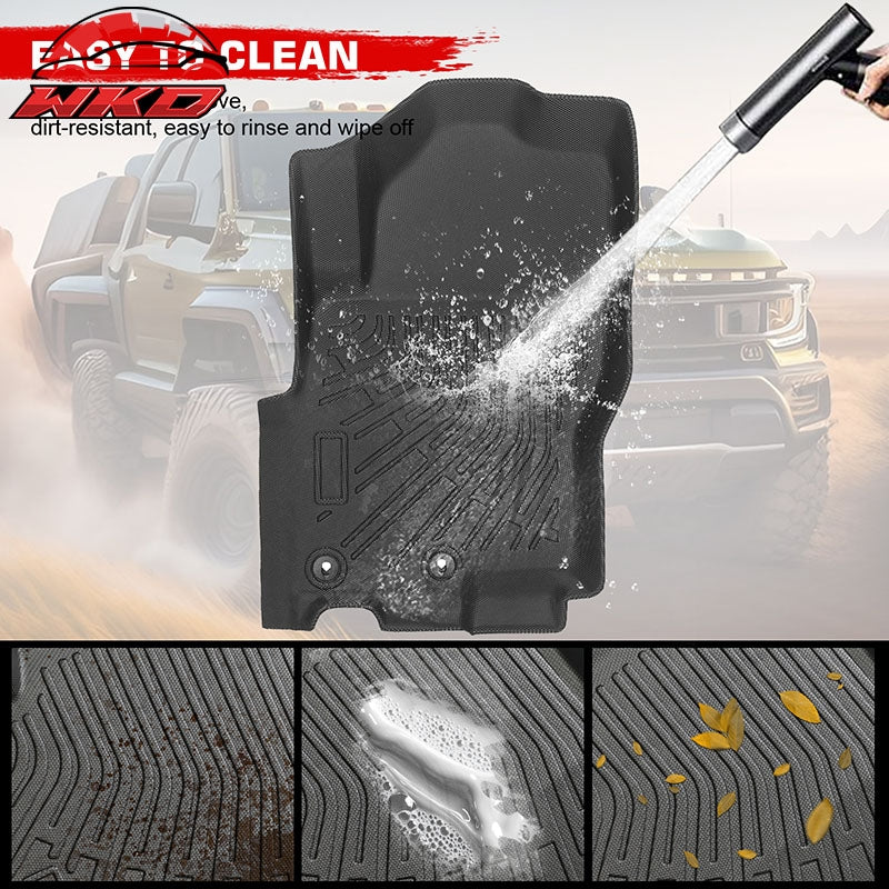 Fits 22¨C26 Nissan Frontier Crew Cab & King Cab Anti-Slip Floor Mats TPE Carpets