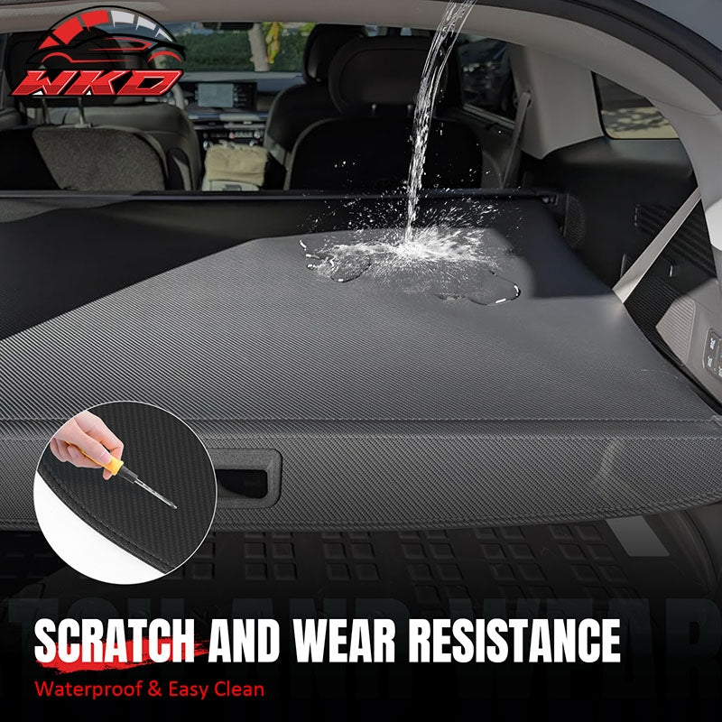 Fits 26 Hyundai Ioniq 9 Retractable Rear Trunk Cargo Cover Carbon Fiber Texture