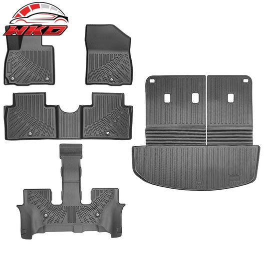Wholesale 27 Hyundai Palisade 7/8 Seats Gas TPE Floor Mats+ Trunk Mat w/ Backrest Mat - Wikond Auto