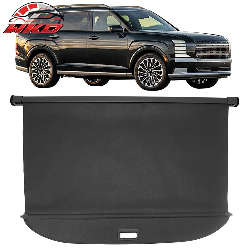 Fits 26 Hyundai Palisade Leather Style Retractable Rear Cargo Cover Trunk Shield