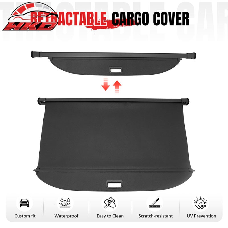 Fits 26 Hyundai Palisade Leather Style Retractable Rear Cargo Cover Trunk Shield