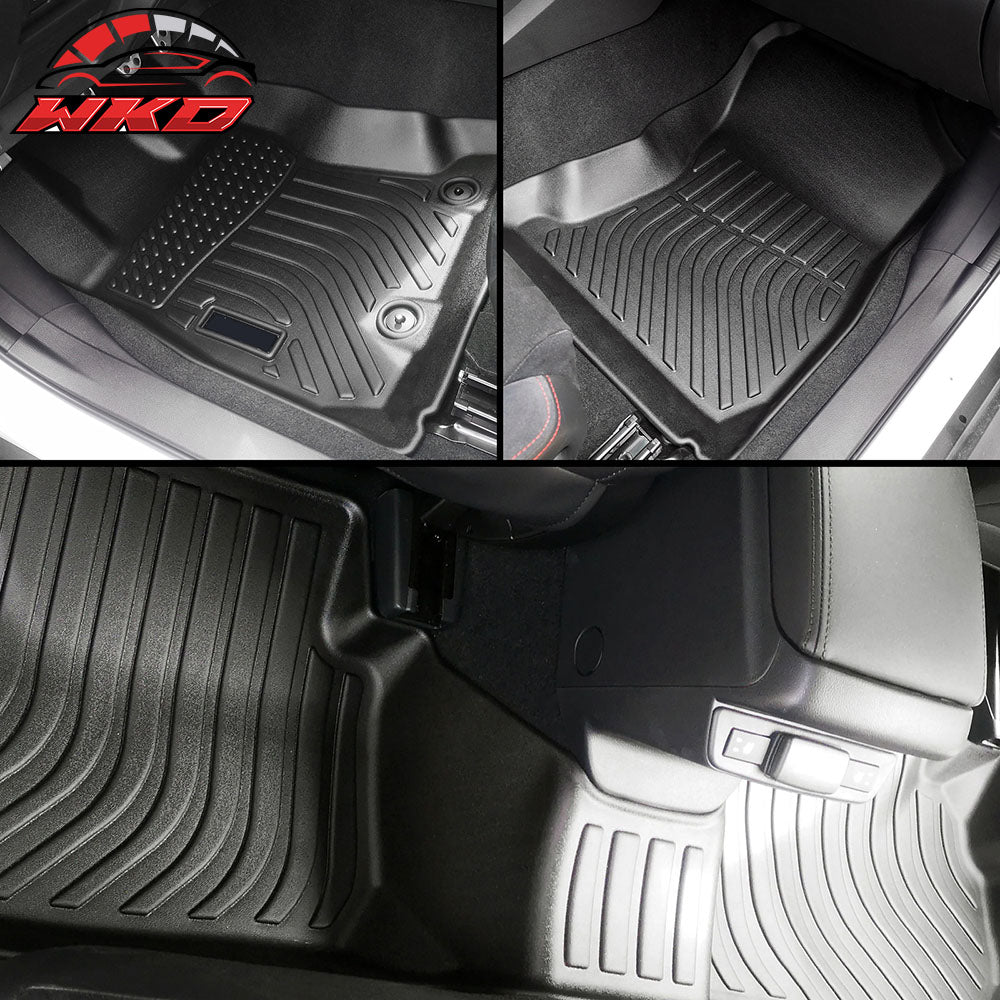 Fits 22-25 Subaru WRX All Weather 3D Molded Floor Mats Carpets + Trunk Mat TPE