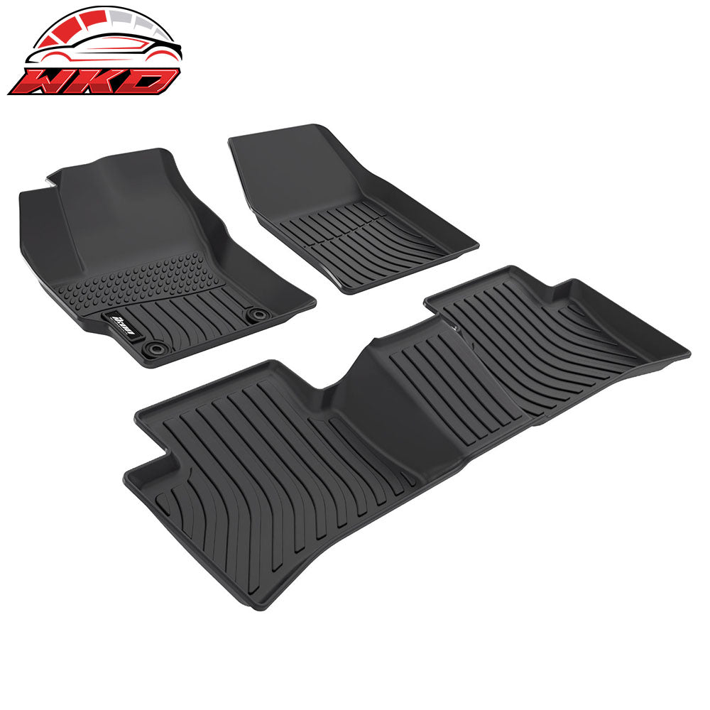 Fits 22-25 Toyota Corolla Cross FWD 3D TPE Floor Mats 1st 2nd Row Carpet 3PCS