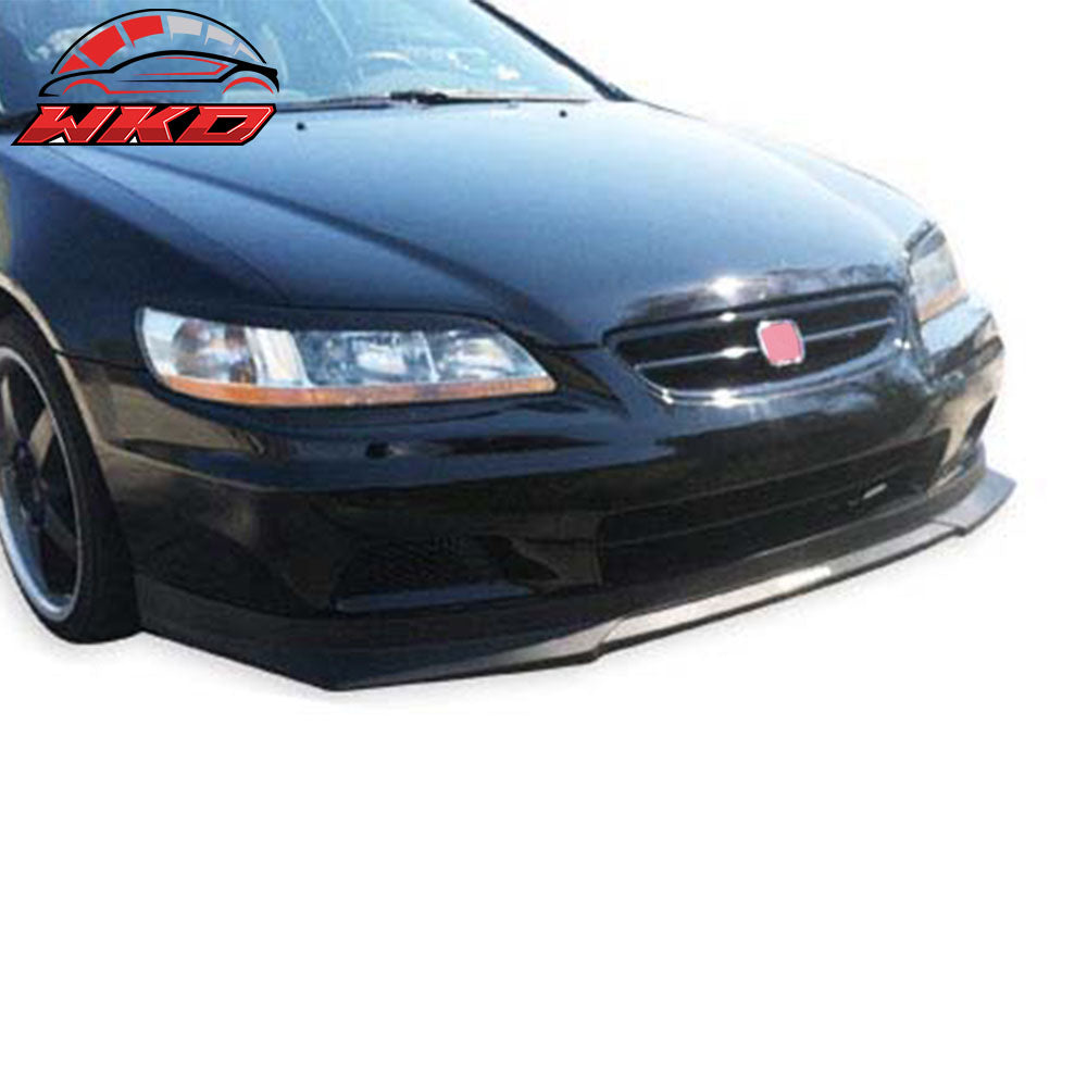 Fits 01-02 Accord Coupe HC1 Front Bumper Lip Matte Black PP Carbon Texture