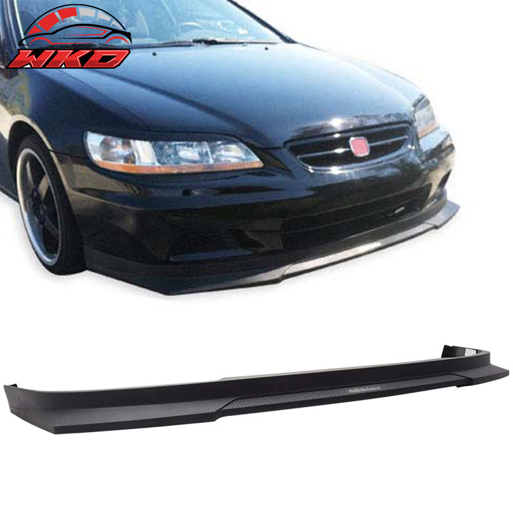 Fits 01-02 Accord Coupe HC1 Front Bumper Lip Matte Black PP Carbon Texture