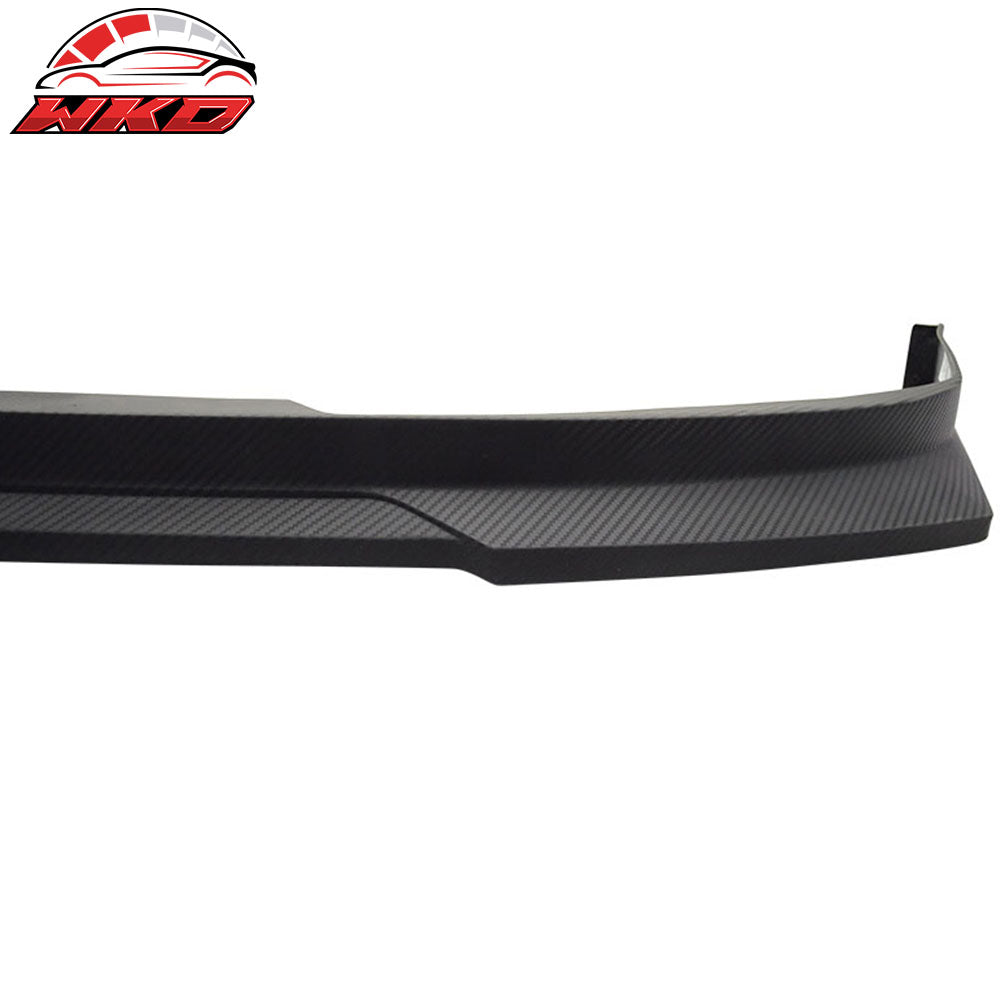 Fits 98-02 Accord 4Dr HC1 Front Bumper Lip Spoiler Matte Black PP Carbon Texture
