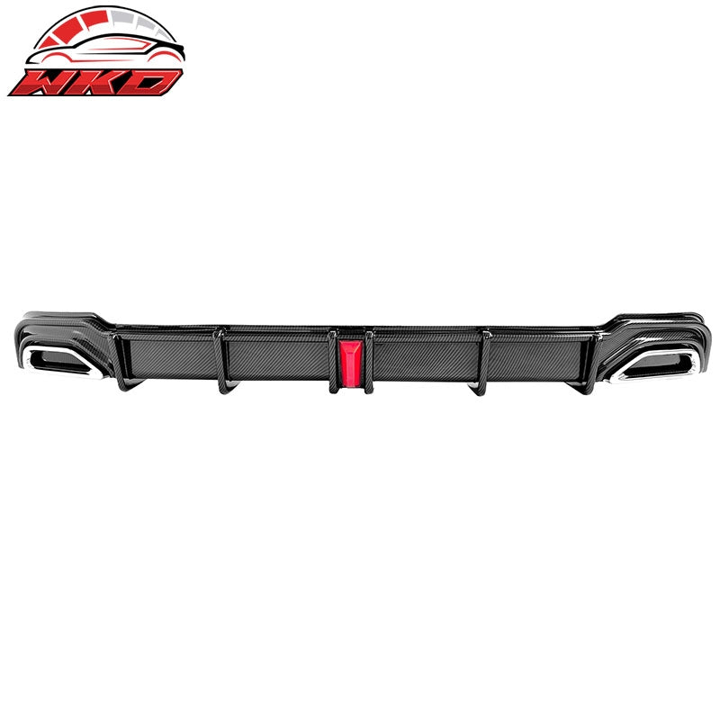Fits 18-22 Honda Accord Hybrid LED Rear Bumper Lip Diffuser Carbon Fiber Print