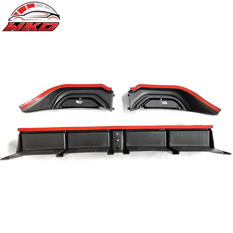 Fits 18-22 Honda Accord Hybrid LED Rear Bumper Lip Diffuser Carbon Fiber Print