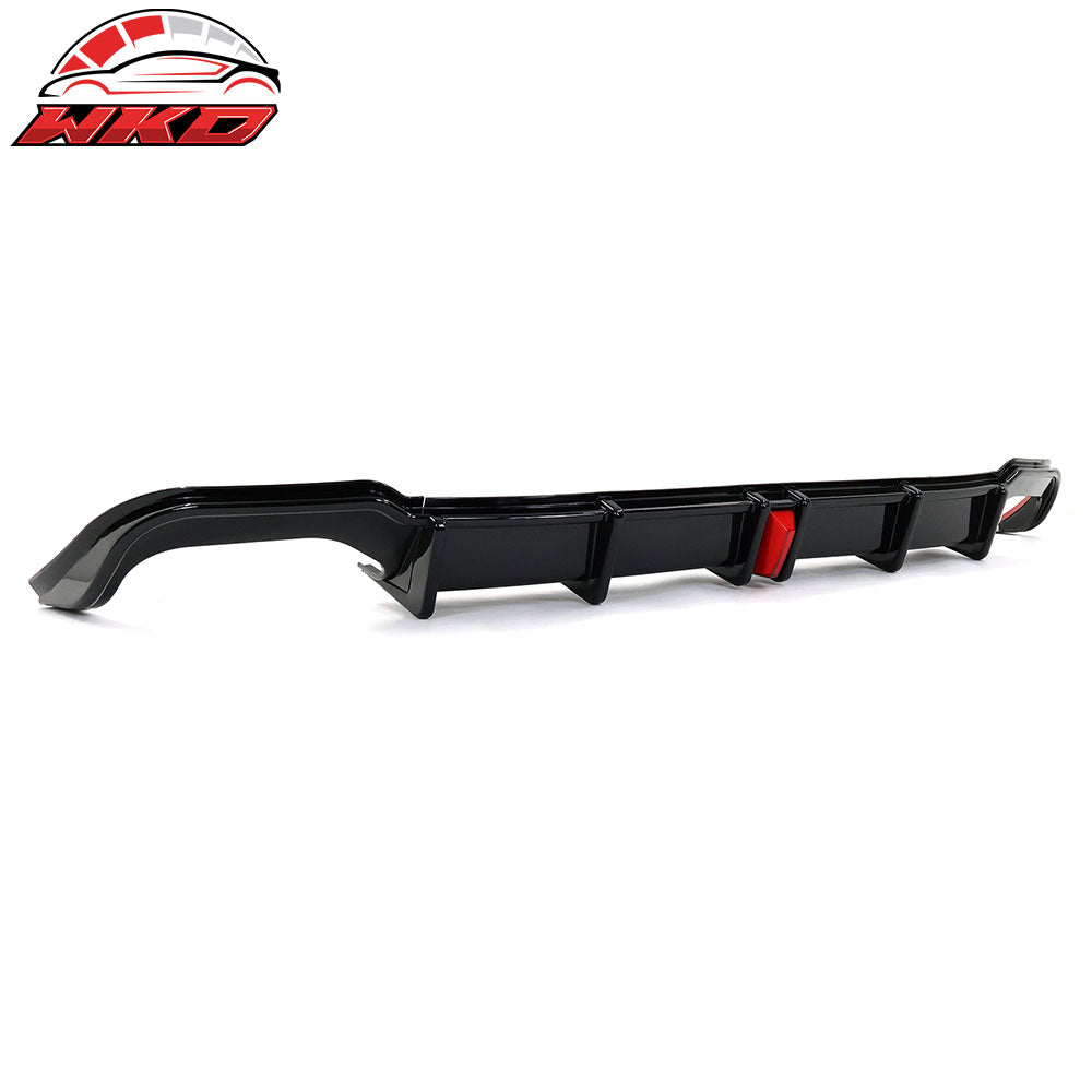 Fits 18-22 Honda Accord Sport LED Rear Bumper Lip Diffuser Spoiler Gloss Black