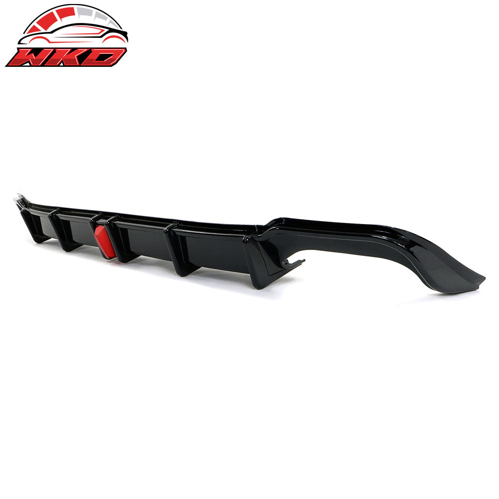 Fits 18-22 Honda Accord Sport LED Rear Bumper Lip Diffuser Spoiler Gloss Black