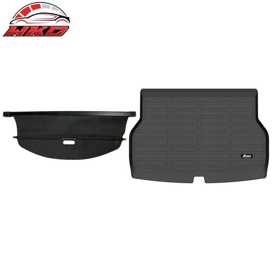 Wholesale 13-18 Acura RDX 5 Seats 3D TPE Rear Trunk Mat Cargo Liner Pad + Cargo Cover - Wikond Auto