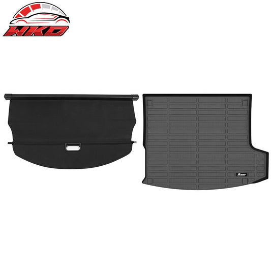 Wholesale 19-26 Acura RDX 5 Seats 3D TPE Rear Trunk Mat Cargo Liner Pad + Cargo Cover - Wikond Auto