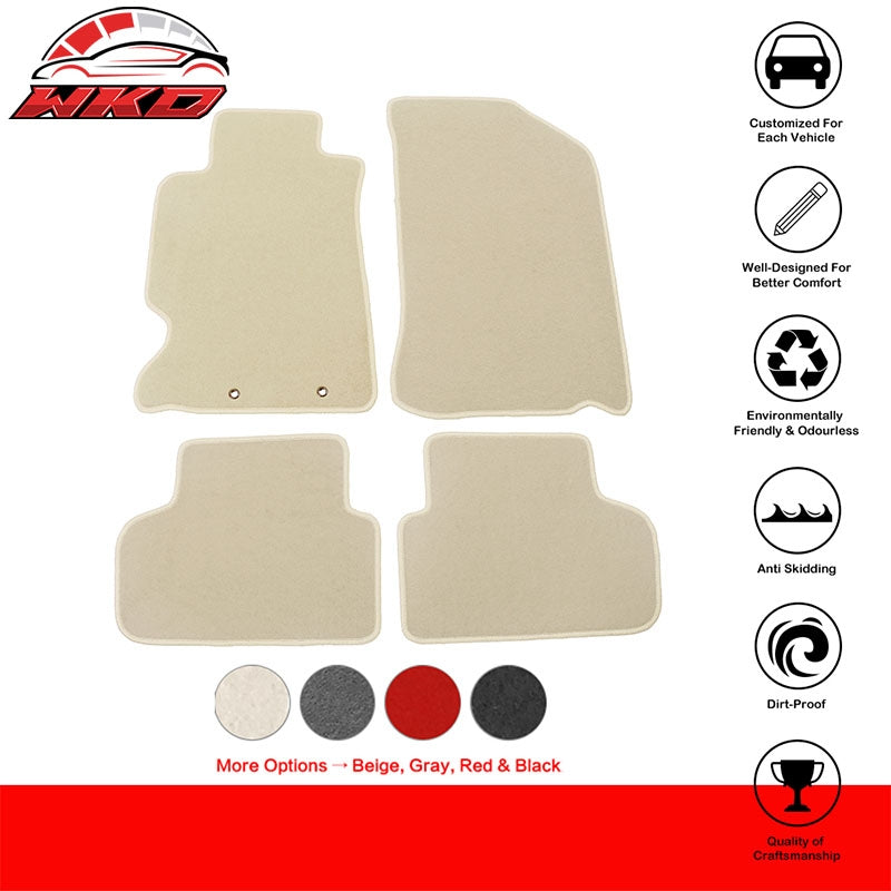 Fits 02-06 Acura RSX Car Auto Floor Mats Liner Front Rear Nylon Beige Carpet 4PC