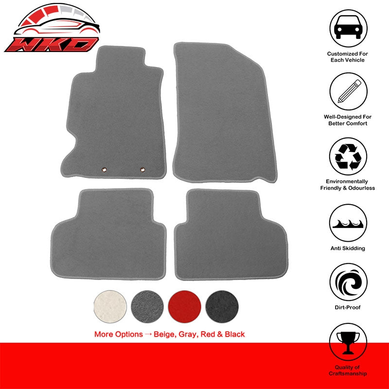 Fits 02-06 Acura RSX Car Auto Floor Mats Liner Front Rear Nylon Grey Carpet 4PC
