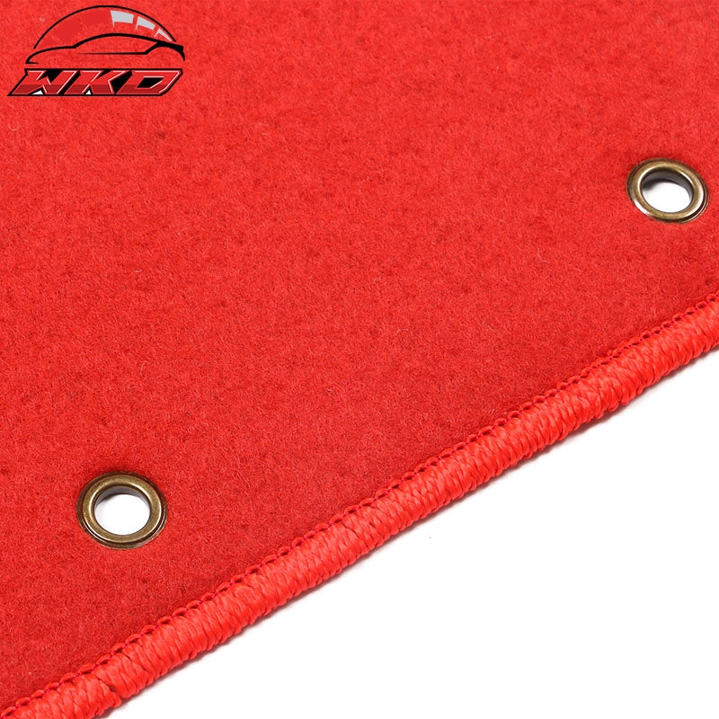 Fits 02-06 Acura RSX Car Auto Floor Mats Liner Front Rear Nylon Red Carpet 4PCS
