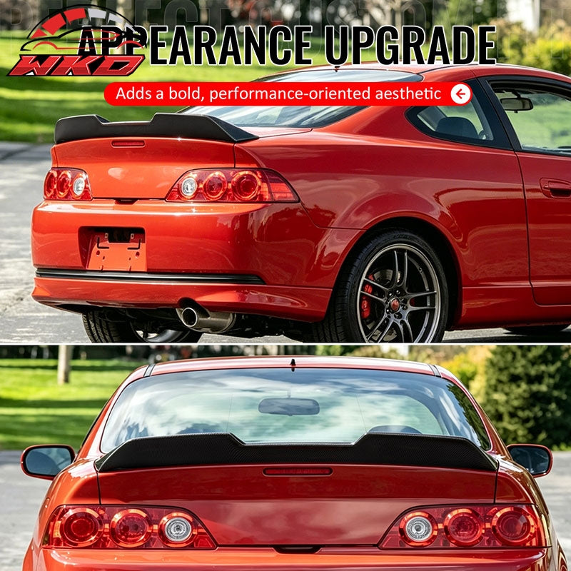 Fits 02-06 Acura RSX JDM Duckbill Rear Trunk Spoiler Wing Carbon Fiber Print ABS