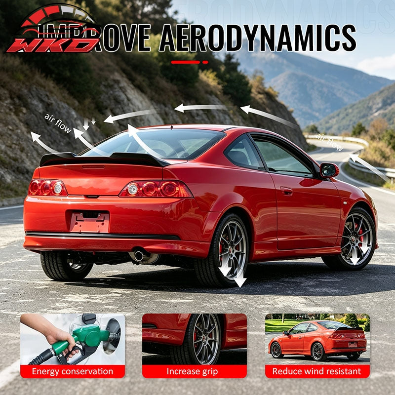 Wholesale 02-06 Acura RSX JDM Duckbill Trunk Spoiler Rear Tail Wing Gloss Black ABS - Wikond Auto