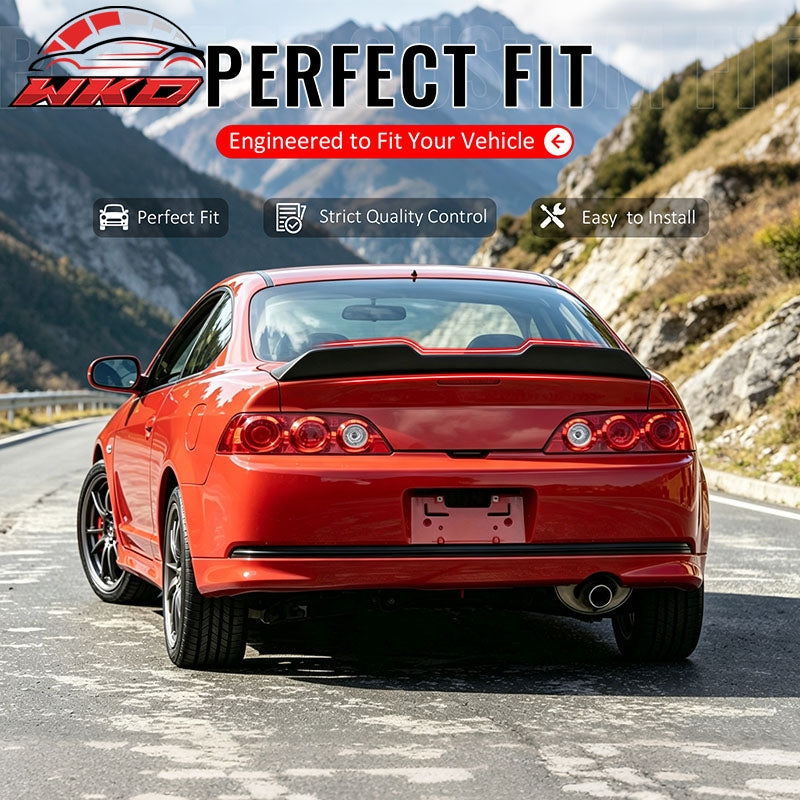 Fits 02-06 Acura RSX JDM Duckbill Trunk Spoiler Rear Tail Wing Primer Black ABS