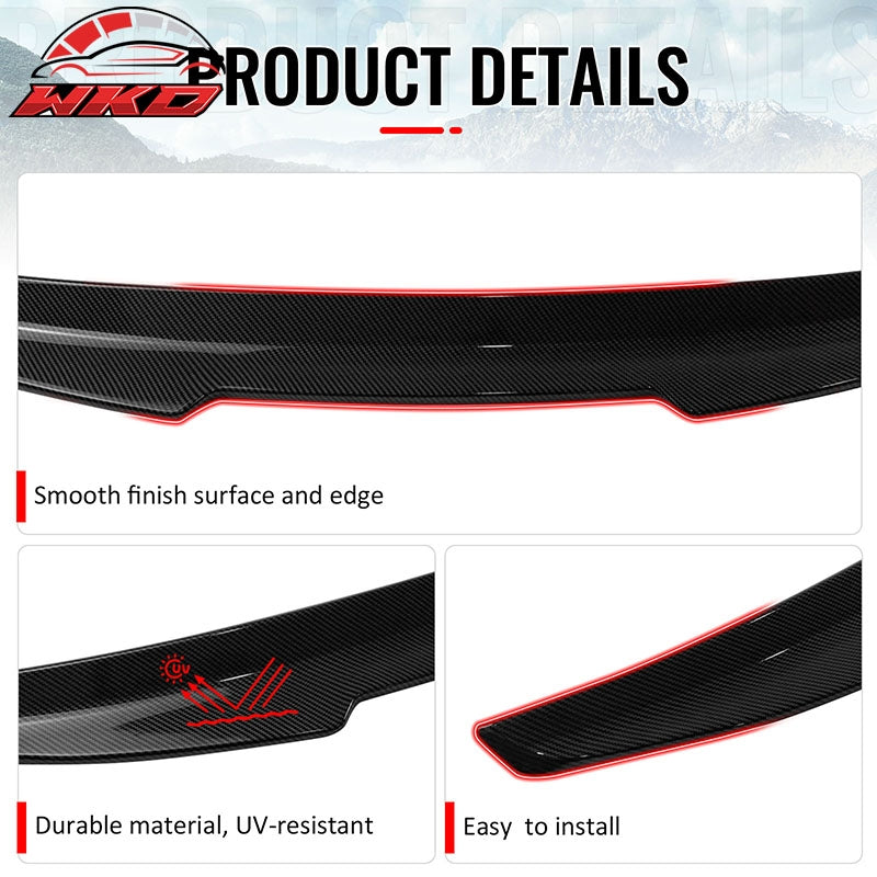 Fits 04-08 Acura TL 4DR Trunk Spoiler Carbon Fiber Print PSM Style Rear Wing ABS