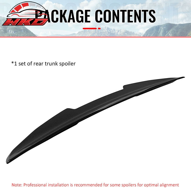 Fits 04-08 Acura TL 4DR Trunk Spoiler Carbon Fiber Print PSM Style Rear Wing ABS