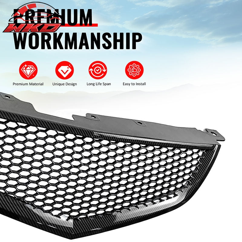 Wholesale 04-06 Acura TL Honeycomb Style Front Grille w/ Frame Carbon Fiber Print ABS - Wikond Auto