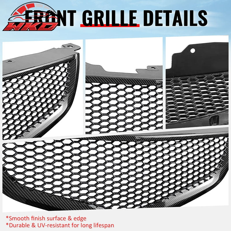 Wholesale 04-06 Acura TL Honeycomb Style Front Grille w/ Frame Carbon Fiber Print ABS - Wikond Auto
