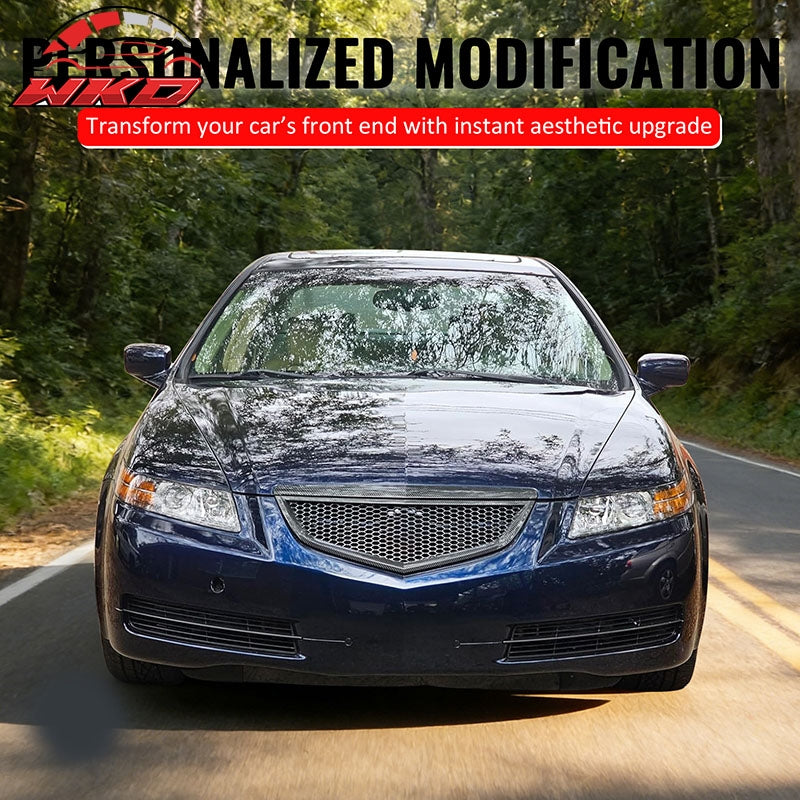 Wholesale 04-06 Acura TL Honeycomb Style Front Grille w/ Frame Carbon Fiber Print ABS - Wikond Auto