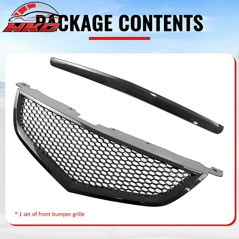 Wholesale 04-06 Acura TL Honeycomb Style Front Grille w/ Frame Carbon Fiber Print ABS - Wikond Auto