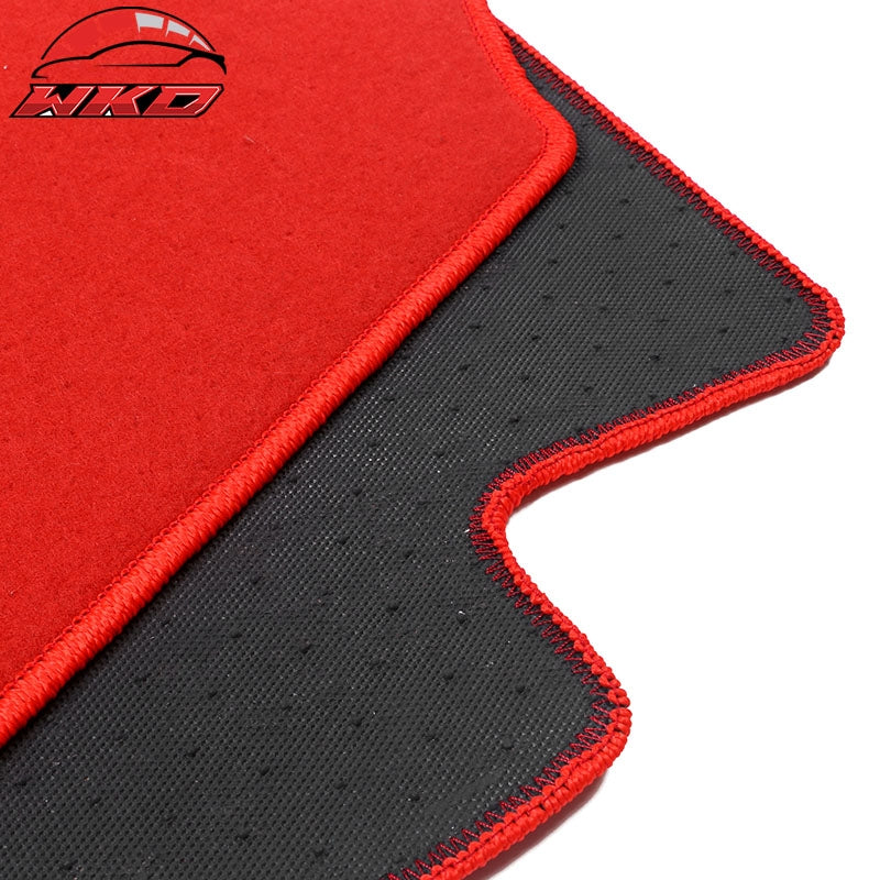 Fits 04-08 Acura TSX Car Floor Mats Liner Front Rear Nylon Red Carpets 4PCS