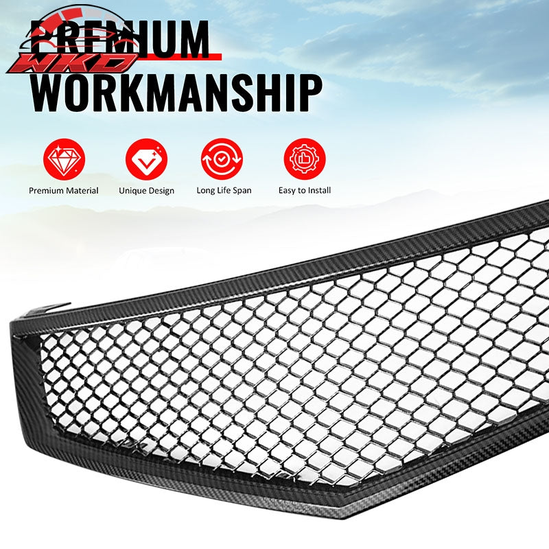 Wholesale 06-08 Acura TSX Honeycomb Style Front Upper Grille Carbon Fiber Print ABS - Wikond Auto