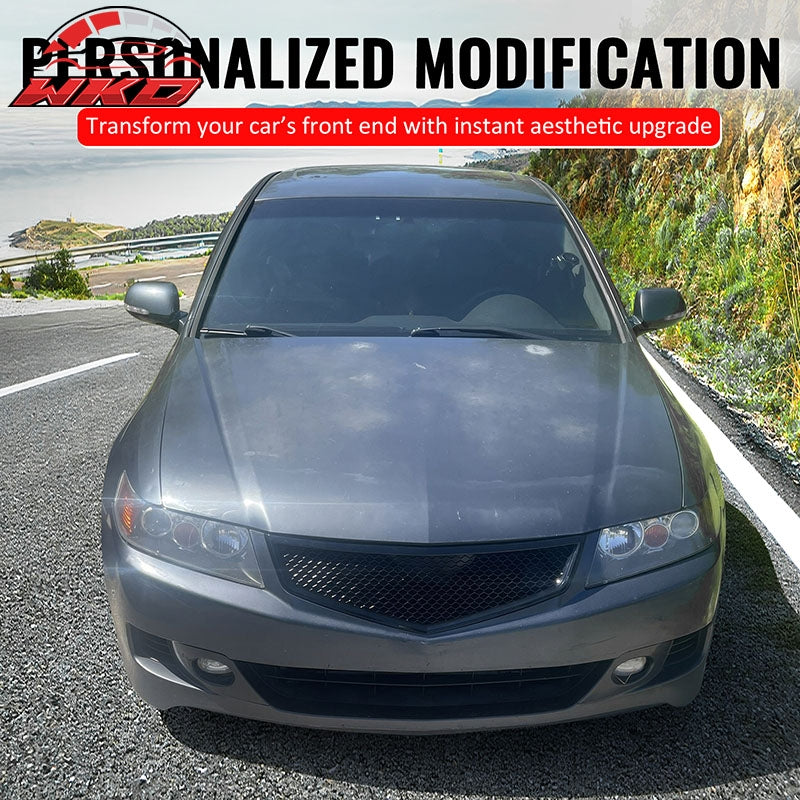 Wholesale 06-08 Acura TSX Honeycomb Style Front Upper Grille Carbon Fiber Print ABS - Wikond Auto