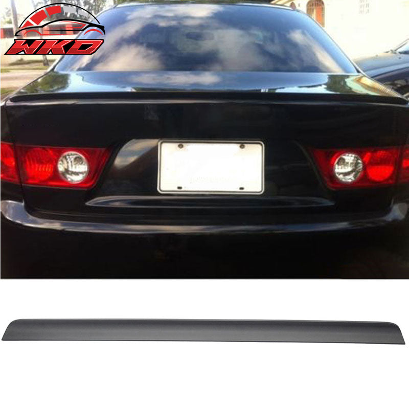 Fits 09-14 Acura TSX 4DR Unpainted Black PU Flexible Rear Roof Spoiler