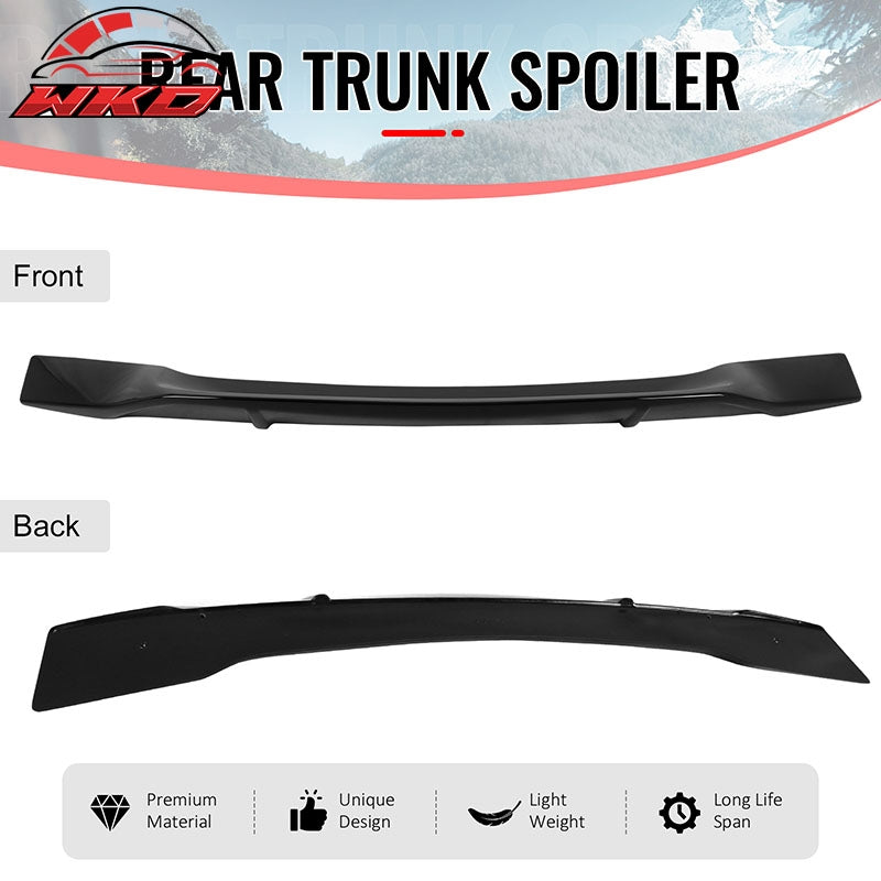 Fits 09-14 Acura TSX Sedan R Style Highkick Trunk Spoiler Wing Gloss Black ABS