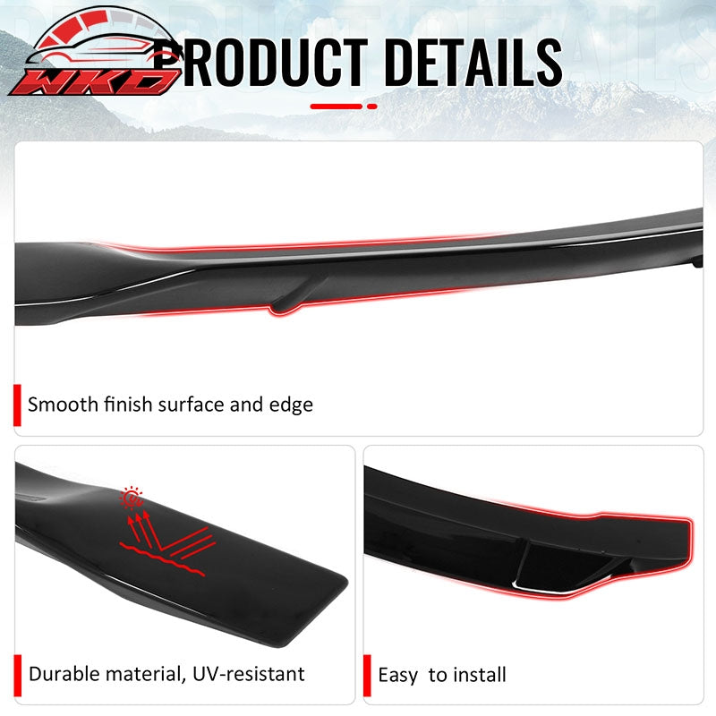 Fits 09-14 Acura TSX Sedan R Style Highkick Trunk Spoiler Wing Gloss Black ABS