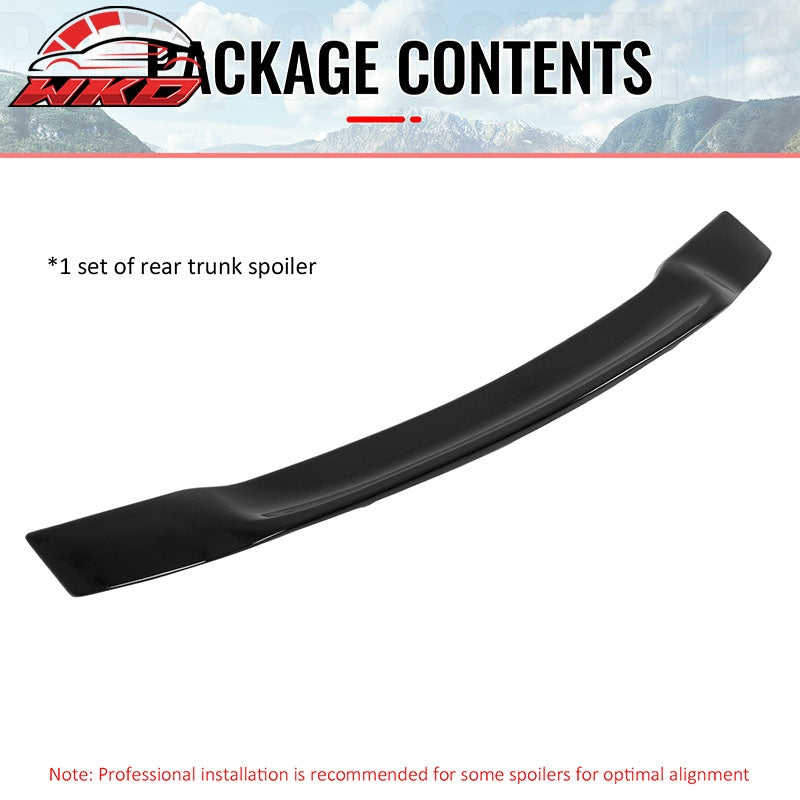 Fits 09-14 Acura TSX Sedan R Style Highkick Trunk Spoiler Wing Gloss Black ABS