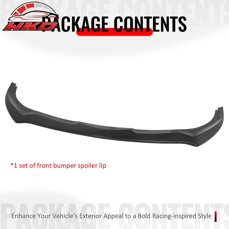 Wholesale For 17-26 Alfa Romeo Giulia FR Style 3PC Front Bumper Lip Spoiler Gloss Black PP - Wikond Auto