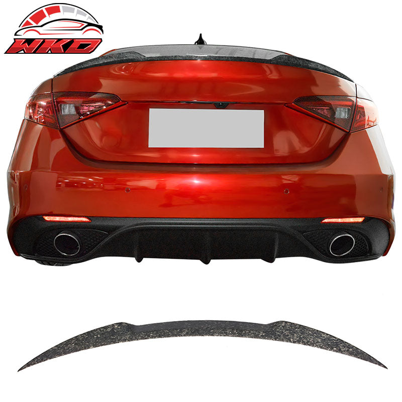 17-23 Alfa Romeo Giulia Trunk Spoiler Forged Matte Carbon Fiber