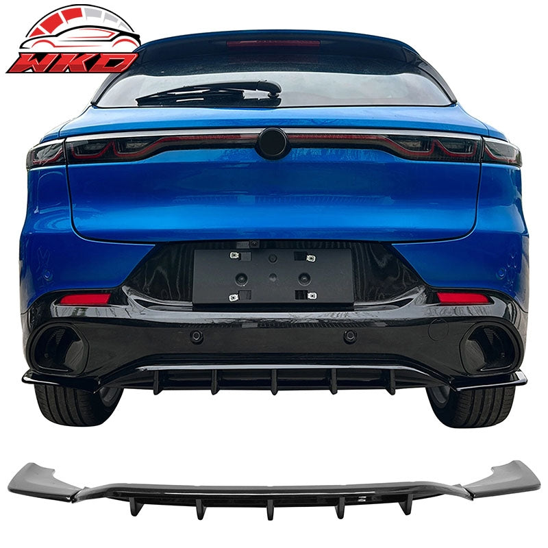 Wholesale 23-26 Alfa Romeo Tonale IKON Style Rear Bumper Diffuser 3PC Gloss Black ABS